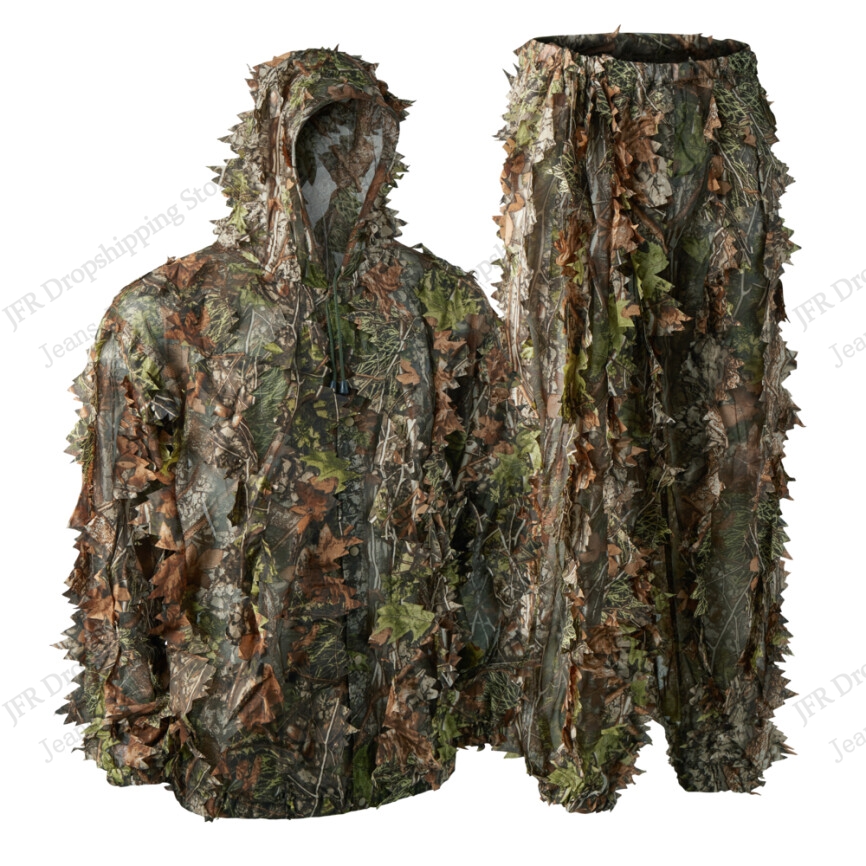 Camo Pattern Set - Leafy Camouflage Hoodie Set Hunting Camo