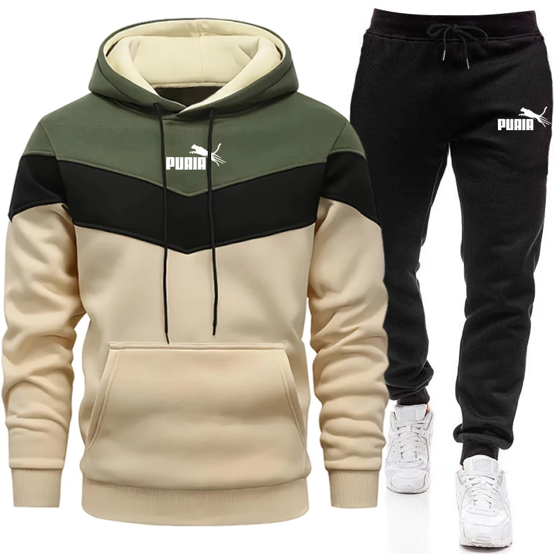 Street Fashion Hoodie - Men's Set/Hoodie/Pants 2026 Autumn Winter Daily