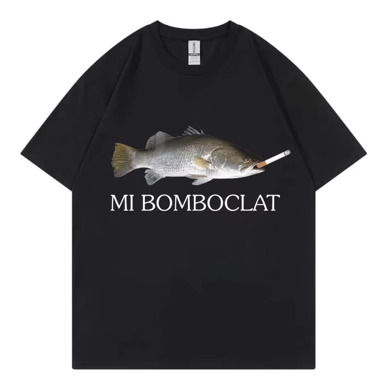 Street Fashion Asian Men - Asian size Funny Fish T-shirt Street