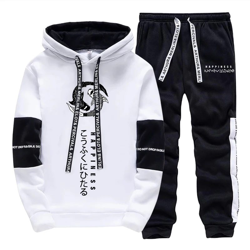 Street Fashion China - Fashion Men's Tracksuit Print Casual Hooded