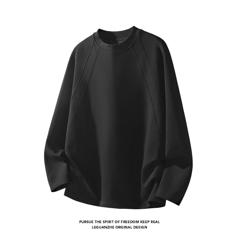 Street Fashion China - Men Fashion Raglan Seam Crew Neck