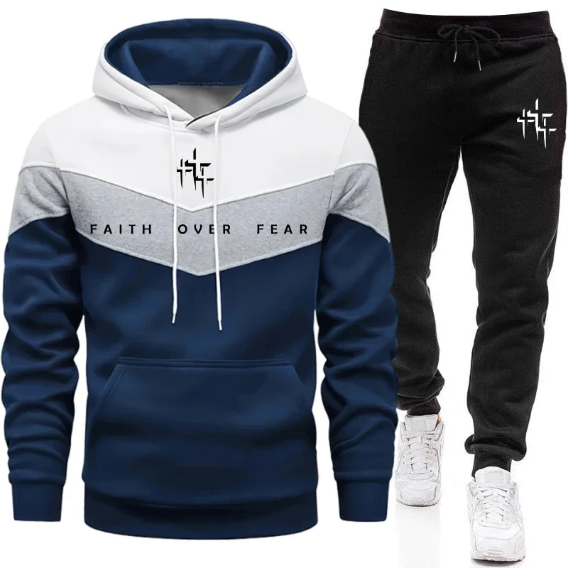 Faith Over Fear Men's Tracksui - đánh giá và giá Street Fashion Hoodie