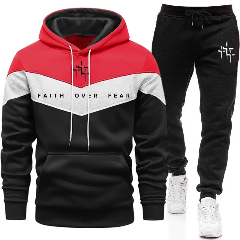 Faith Over Fear Men's Tracksui - đánh giá và giá Street Fashion Hoodie