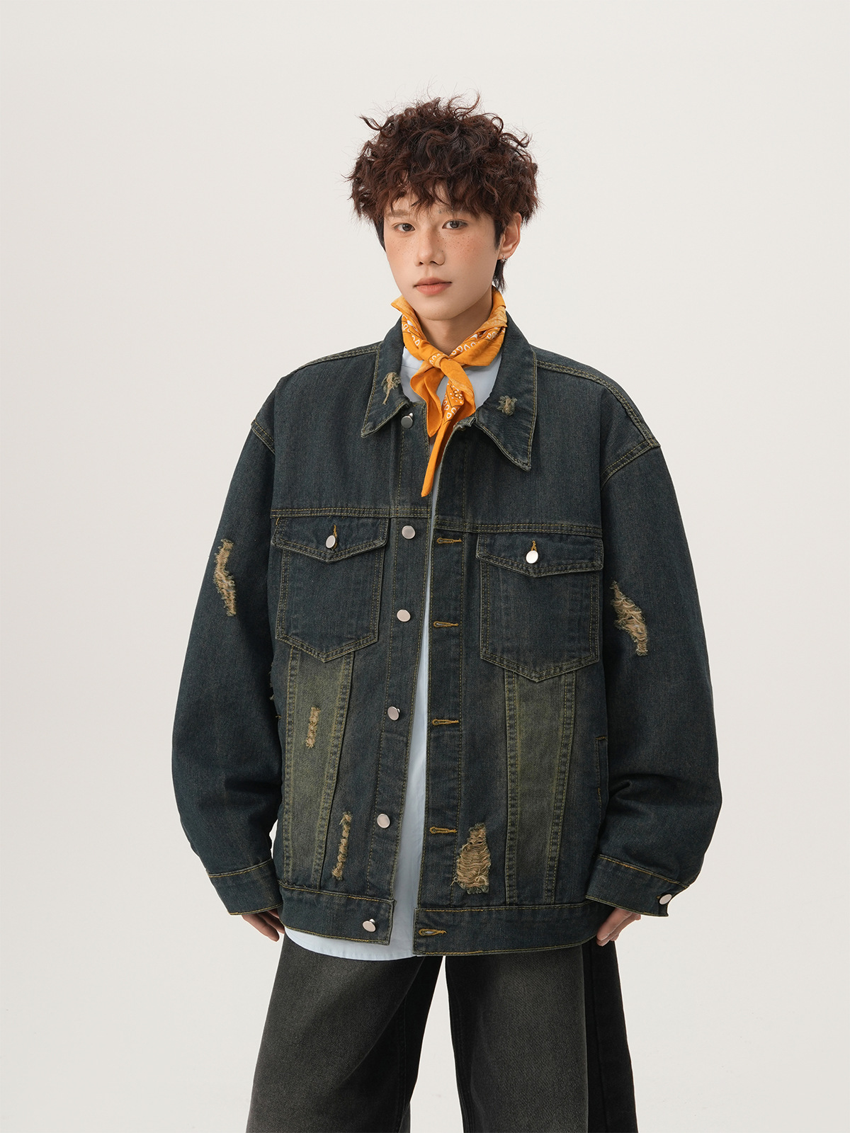 American High Street Ripped De - đánh giá và giá Street Fashion Jacket