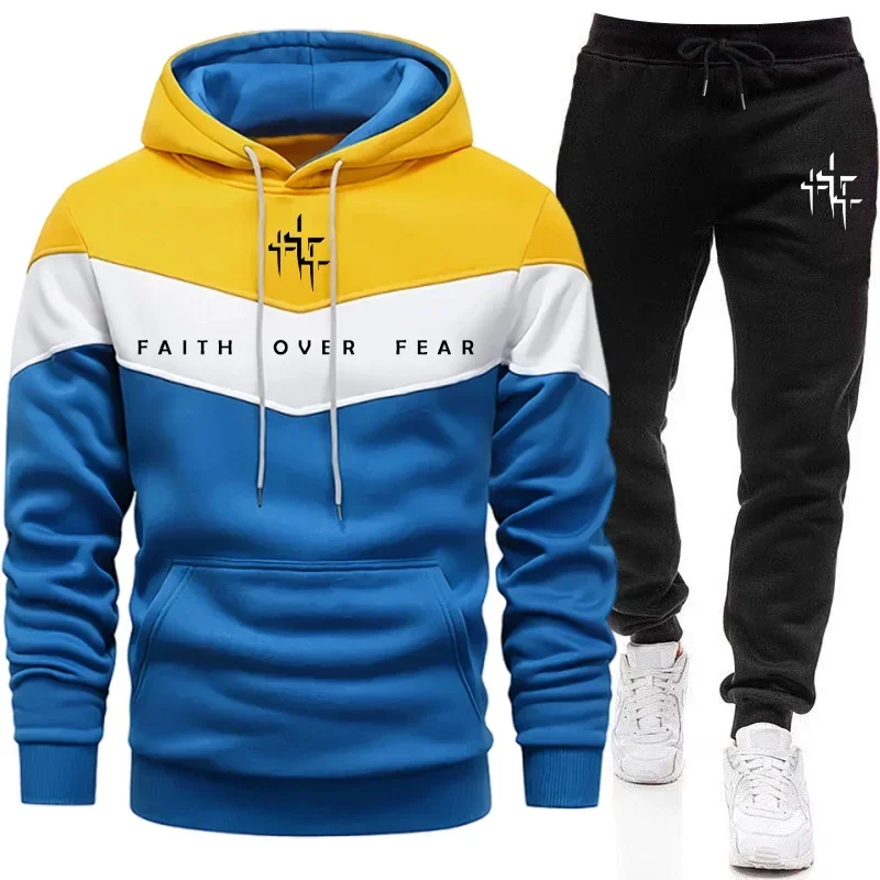 Faith Over Fear Men's Tracksui - đánh giá và giá Street Fashion Hoodie