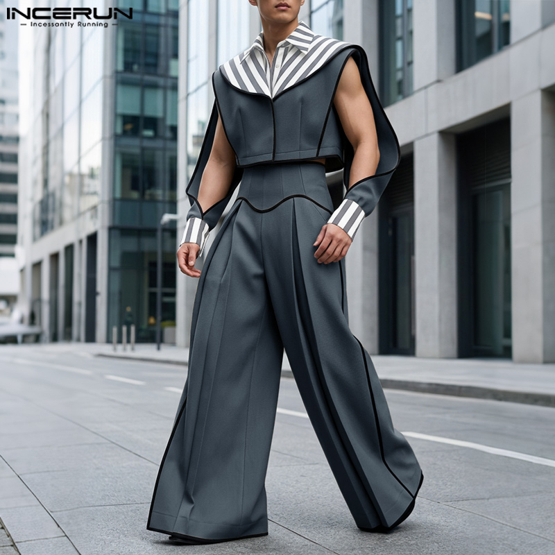 INCERUN Men Sets Patchwork Col - đánh giá và giá Street Fashion Jacket