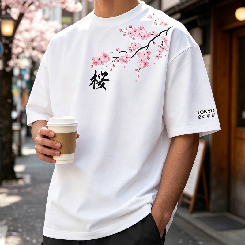 Sakura Tokyo Men’s Floral Kanj - đánh giá và giá Street Fashion Asian Men