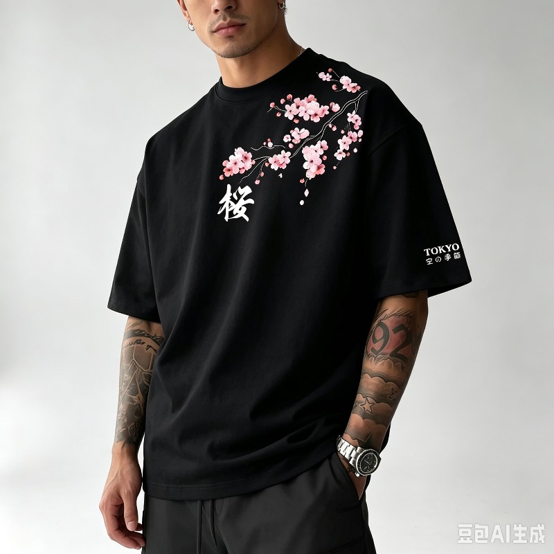 Sakura Tokyo Men’s Floral Kanj - đánh giá và giá Street Fashion Asian Men
