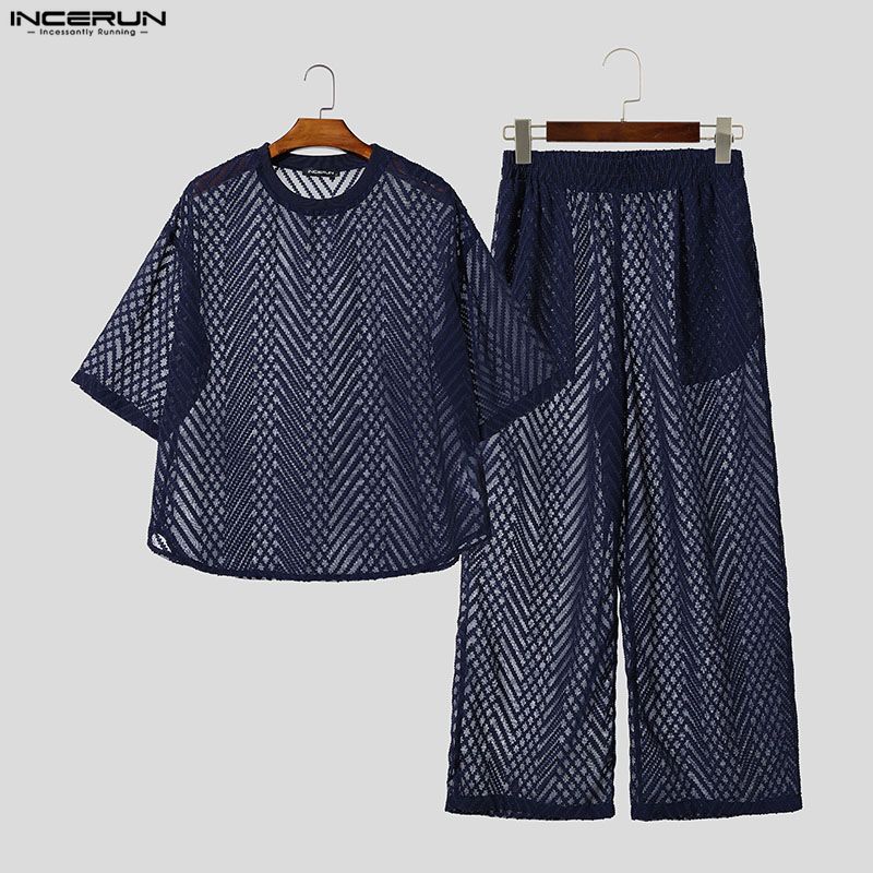INCERUN Men's Sets See Through - đánh giá và giá Street Fashion Mood