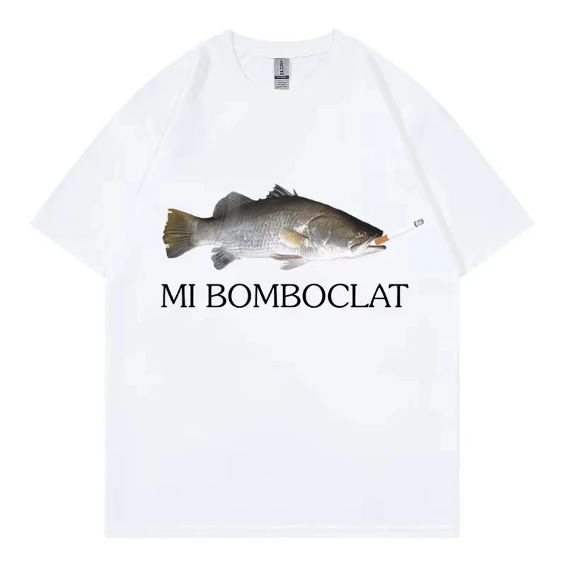 Asian size Funny  Fish T-shirt - đánh giá và giá Street Fashion Asian Men