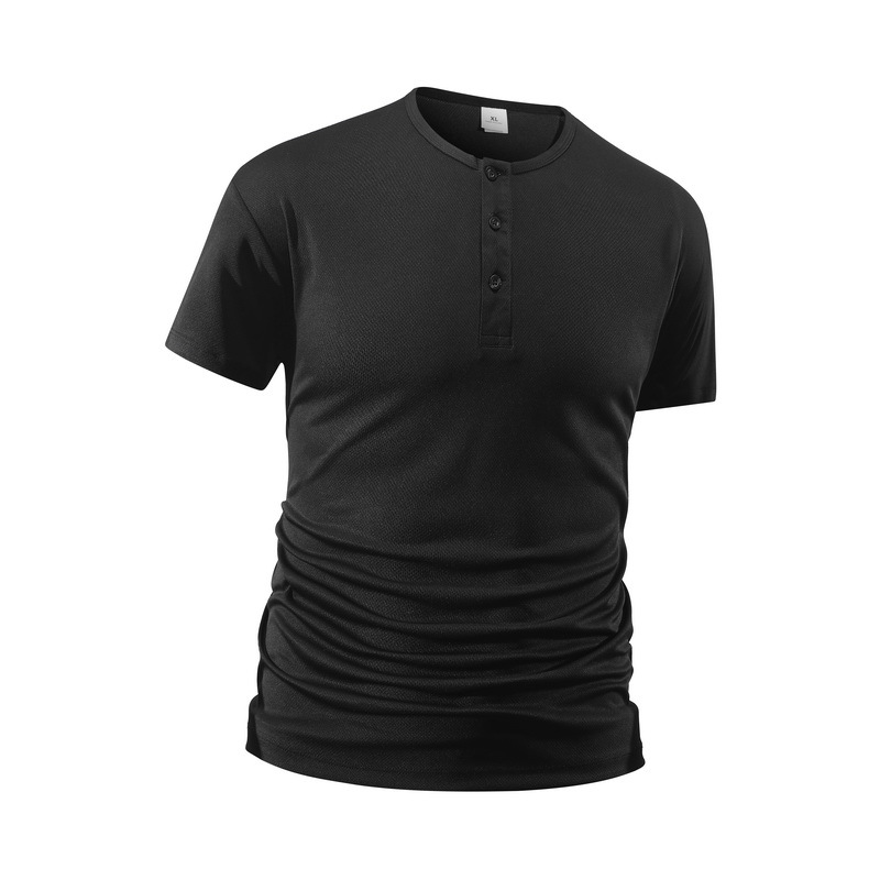 Men's Short Sleeve Henley Neck - đánh giá và giá Street Fashion Mood