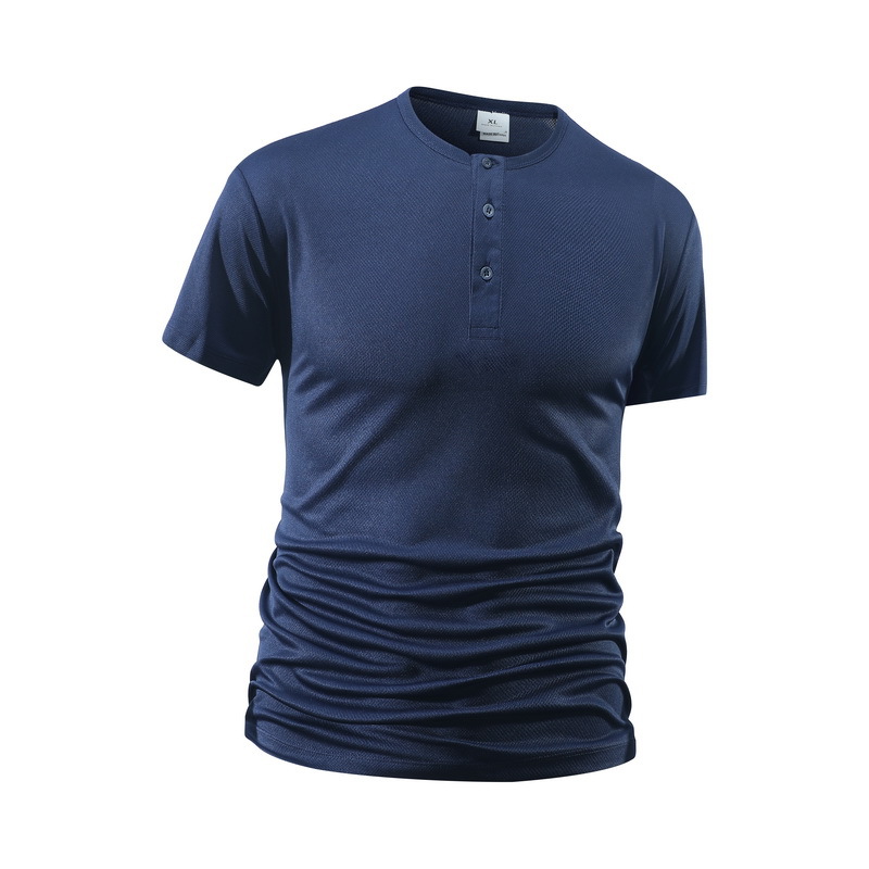 Men's Short Sleeve Henley Neck - đánh giá và giá Street Fashion Mood