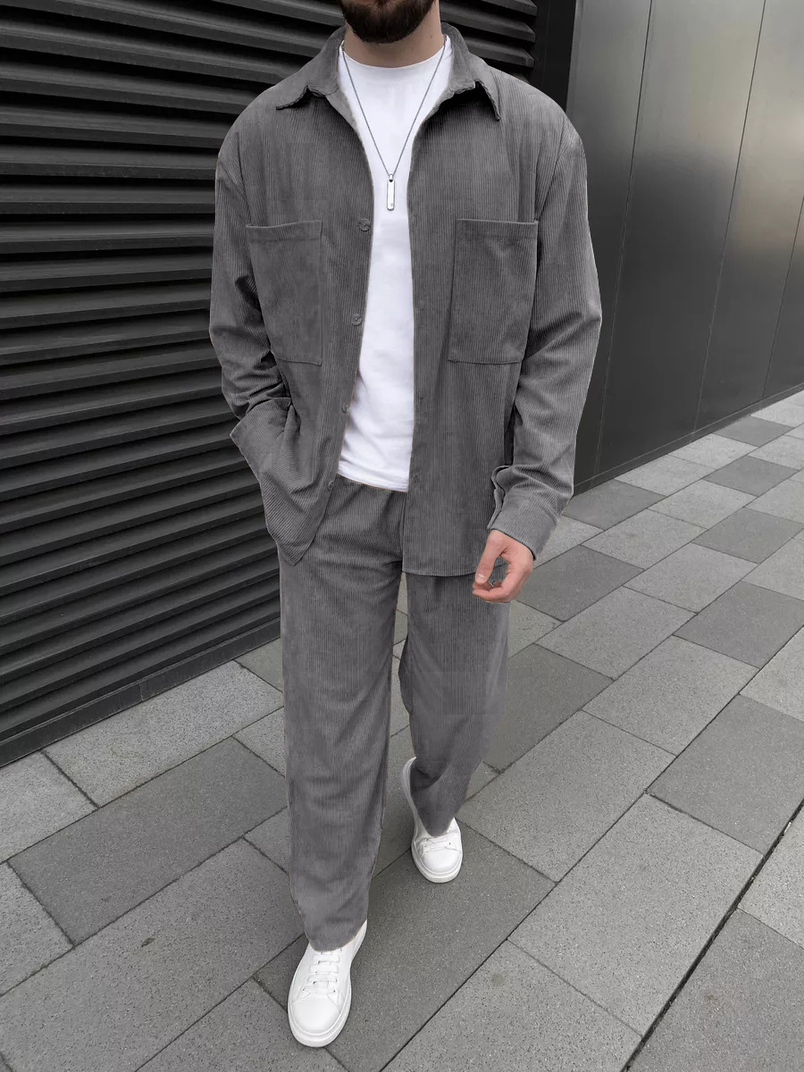 Men's Corduroy Two-Piece Outfi - đánh giá và giá Street Fashion China