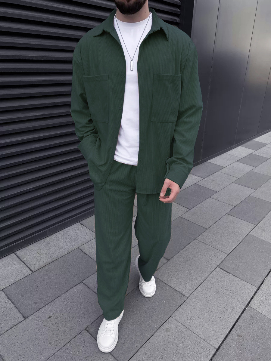 Men's Corduroy Two-Piece Outfi - đánh giá và giá Street Fashion China