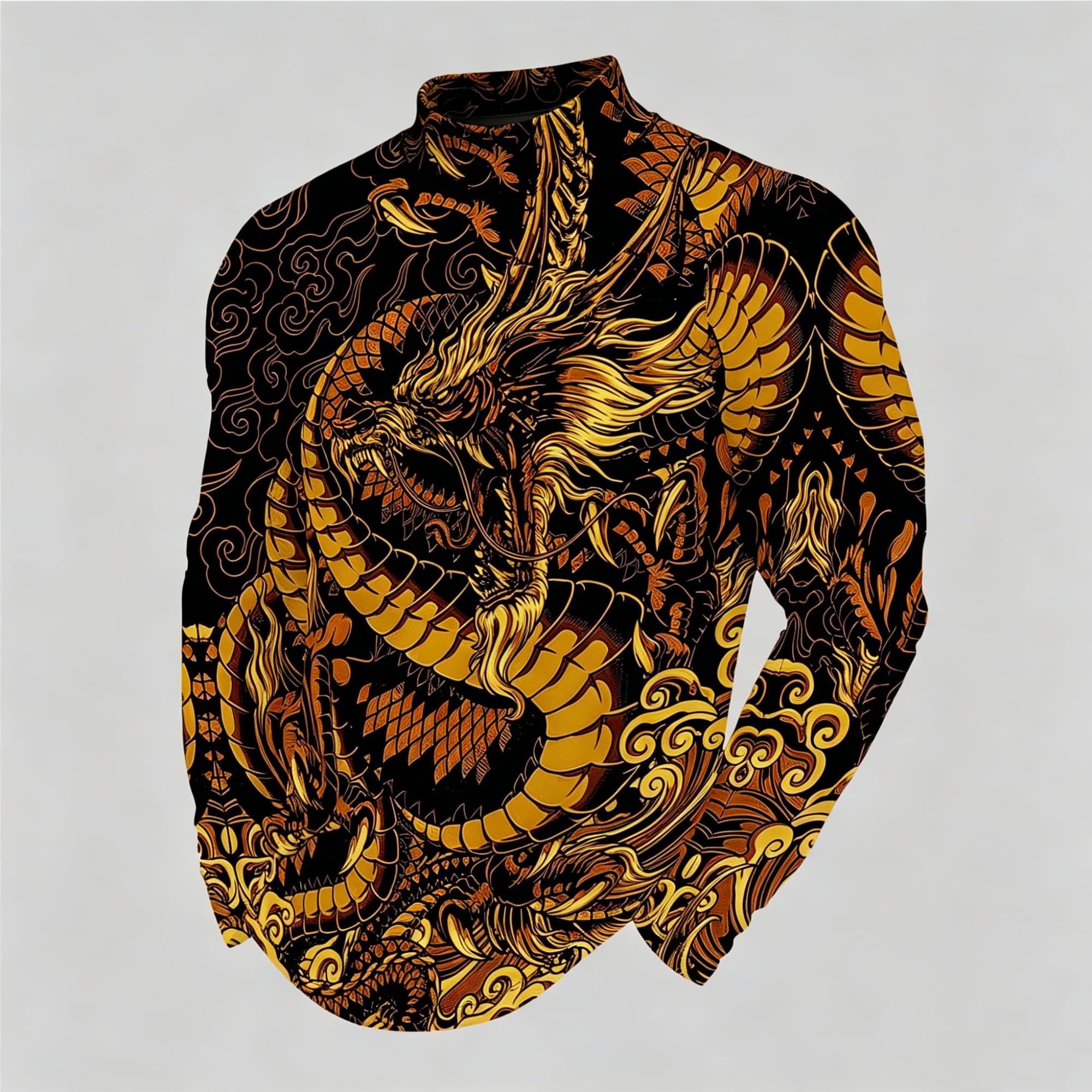 Men Mock Neck Long Sleeve Top, - đánh giá và giá Street Fashion Asian Men