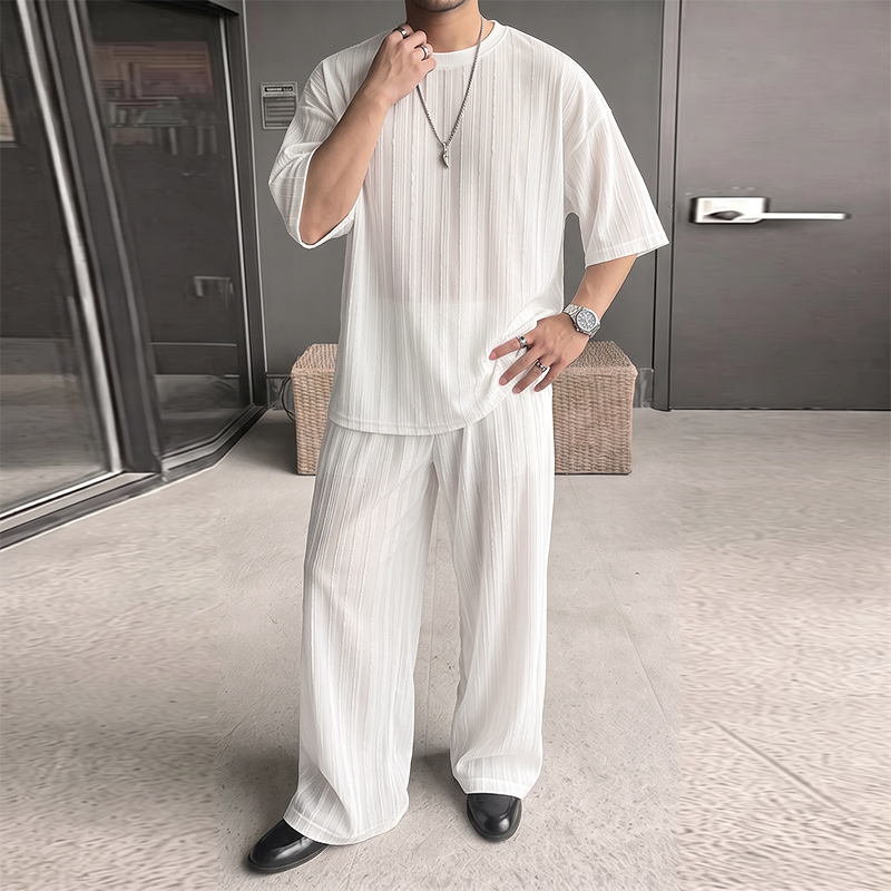 INCERUN Men's Sets Striped See - đánh giá và giá Street Fashion Clothes
