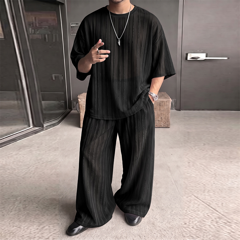 INCERUN Men's Sets Striped See - đánh giá và giá Street Fashion Clothes