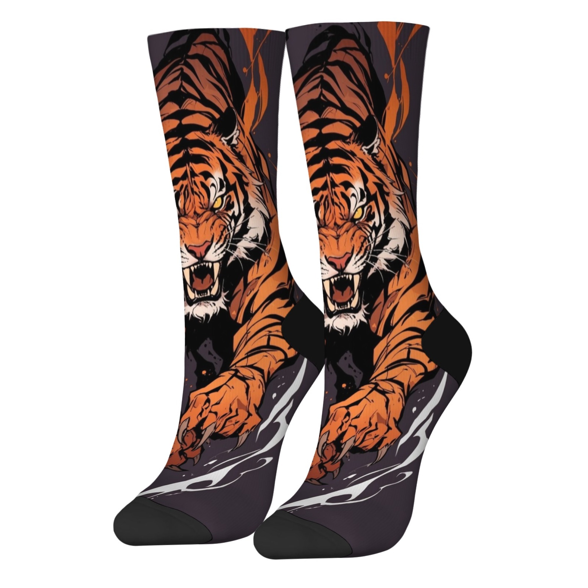 Unisex Fierce Tiger Print Asia - đánh giá và giá Street Fashion Asian Men