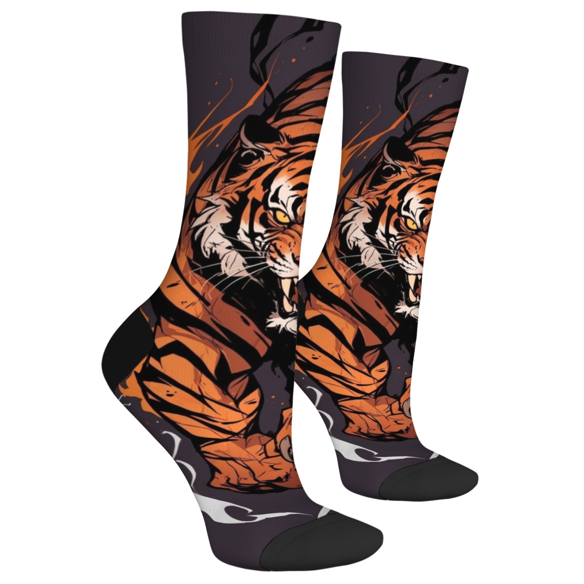 Unisex Fierce Tiger Print Asia - đánh giá và giá Street Fashion Asian Men